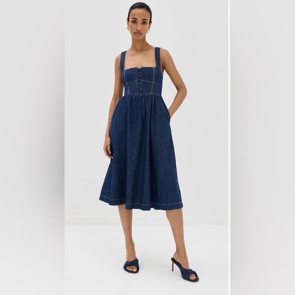 Reformation Tagliatelle Denim Dress
